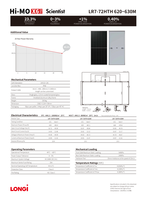 Longi Hi-Mo X6 panneau solaire photovoltaïque à haute efficacité 620W 630W bifacial double verre avancé HPBC 2.0 cellules panneaux solaires