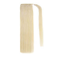 K.SWIGS Extensions de cheveux chinois naturels ondulés, queue de cheval Remy, cheveux humains vierges non traités, cuticules alignées, fabriquées à la machine