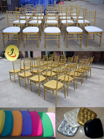 Chaise Chiavari empilable en aluminium durable pour usage commercial dans la cuisine, le salon et la location d'appartements JC-A02