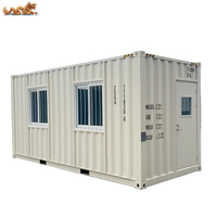 Contenedor Oficina High Cube de 20 pies, Resistente al Viento y a Terremotos, Paredes Aisladas Gruesas, Ventanas con Aire Acondicionado, Instalación Rápida y Duradera