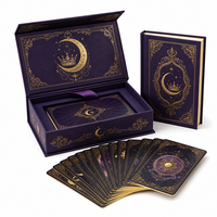 Jeu de cartes de tarot personnalisées en feuille d'or avec guide et boîte magnétique – Fabricant professionnel d'impression de cartes de tarot