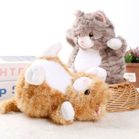 Joli chat en peluche jouet réaliste Animal en peluche particule pondérée arrêt de porte personnalisé micro-ondes chauffé Animal