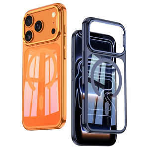 Funda Magnética Ultra Delgada para Teléfono con Carga Inalámbrica, Color Naranja Electrochapado, con Protector de Lente de Cámara para 17 Pro Max - Product Image 1