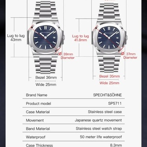 New Fashion Ultrathin Mens <b>Watch</b> 39MM Quartz Wristwatch Stainless Steel Waterproof Calendar 5711 <b>Watches</b> for Men - Product Image 6