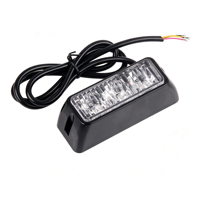 Feu de signalisation d'urgence LED 3W à 3 modes stroboscopiques, montage latéral, boîtier en alliage d'aluminium, multicolore, clignotant, pour tout-terrain