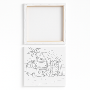 Free Custom Creative Design Diy Canvas Painting Kids Painting Set Kit Pre-Drawn Canvas With Brush Art Kit For Kids Color Filling - Product Image 1