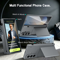 Étui de protection à charnière pour Samsung Galaxy Z Fold 5 6 7 8 Ultra avec emplacements pour cartes, emplacement pour stylet et protection d'écran en verre trempé