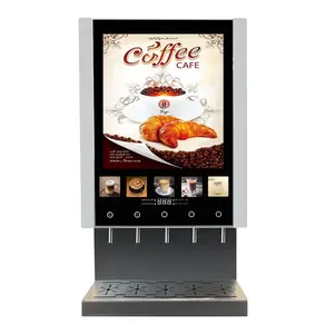 Automatic 5 Hot Flavors Instant Espresso Coffee Maker Vending Machine For Restaurant And Office