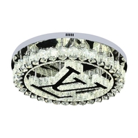 Plafonnier fantaisie avec forme de fleur, lampe de plafond en cristal LED pour la décoration de la maison, lustre de plafond moderne, montage en surface de 600 mm