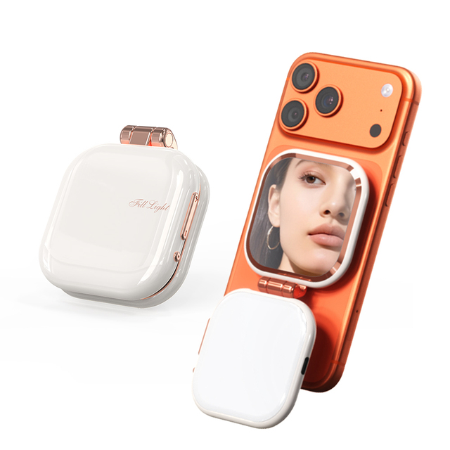 Magnetic Selfie Light iPhone Magsafe CRI97 360 LED Ring Fill Light Mirror Foldable Mini Design Photographic Lighting Remote