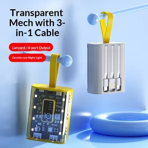 Banco de Energía Portátil Transparente Estilo Punk en Oferta, 20000 mAh, Carga Rápida de 15 W, Alta Capacidad, Impresión de Logotipo Personalizable - Product Image 1