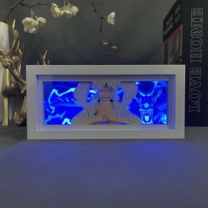 160 diseños remoto una pieza Nice Gear 5 <span class=keywords><strong>Luffy</strong></span> 3D papel tallado lámpara LED Anime caja de luz al aire libre Cosplay serie artesanía - Product Image 6