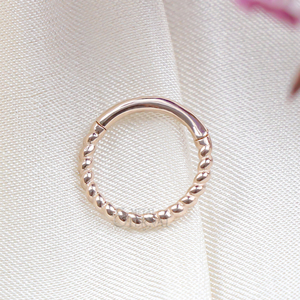 Kim Loại Vĩnh Cửu 14Karat Kim Loại Màu Vàng Kim Nguyên Khối Nhẫn Xỏ Lỗ Có Bản Lề Trang Sức Xỏ Lỗ Cơ Thể - Product Image 3