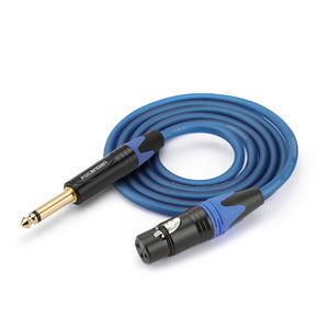 Cable XLR de 6.35mm a XLR hembra, chapado en oro, para audio y video, con blindaje trenzado, para uso en audio y video. - Product Image 4
