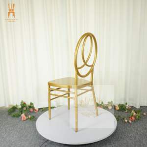 China Manufacturer Stacking Design Metal Iron Gold <strong>Bamboo</strong> Round Back Event <strong>Chair</strong> for Sale - Product Image 4