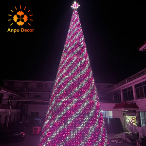 Anpu ngoài trời cao Cây giáng sinh khổng lồ PVC trung tâm mua sắm đèn LED IP44 đánh giá nhiều màu thay đổi độ sáng trang trí kỳ nghỉ cảnh quan - Product Image 2
