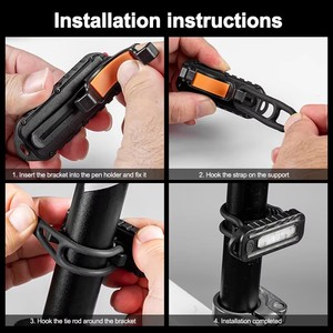 USB có thể sạc lại Mini PC cơ thể ABS Chất liệu LED Đèn đỏ màu xanh nhấp nháy ánh sáng làm việc ngực Clip <span class=keywords><strong>Strobe</strong></span> cho đèn pin ngọn đuốc - Product Image 4