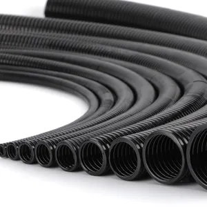 Zhejiang good price AD21.2 45MM Black Color Electrical Flexible PP Corrugated sleeving tubing convoluted flex tubes /