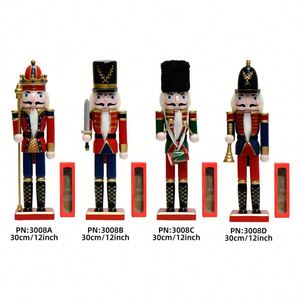 Bulk Stock 30cm Wooden Sequin Nutcracker King Figurine with Gift <b>Box</b> Packaging AXGIFTS Brand <b>for</b> Christmas Tabletop Decor - Product Image 6