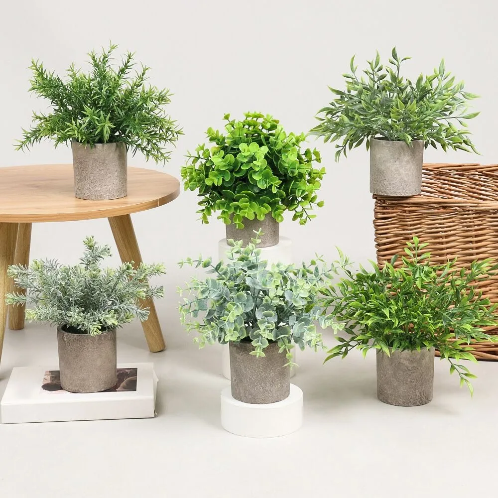 Hot Sale Eucalyptus Plant Potted Home Decoration Artificial Plant Bonsai|  Alibaba.com