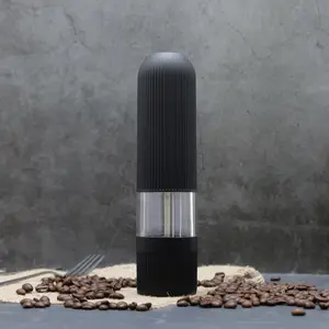 Moinho de sal elétrico portátil doméstico alimentado por bateria para cozinha ou restaurantes com luz LED