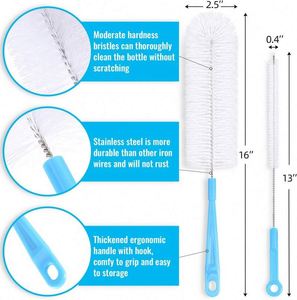Hot Selling Long <b>Bottle</b> <b>Brush</b> Cleaner for Water <b>Bottle</b> Long Handle <b>Bottle</b> <b>Brush</b> for Cleaning Thermos Narrow Neck - Product Image 5