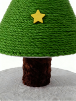 Arbre à chat en forme de sapin de Noël avec poteaux recouverts de sisal - Meubles pour chat à plusieurs niveaux pour grimper, gratter et s'asseoir