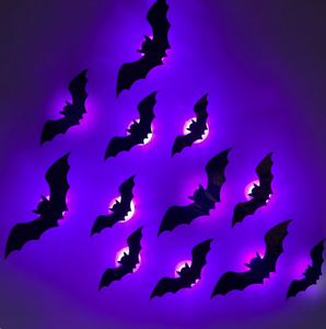 Hot Seller Halloween 3D Spider and Bat LED Flashing Party <b>Window</b> Display Wall <b>Decals</b> for a Festive Atmosphere - Product Image 3