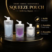 Sac souple réutilisable à bec verseur, qualité alimentaire, très vendu, pour liquides, crèmes, lotions, cosmétiques, idéal pour les voyages et le transport.