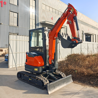 Livraison gratuite Mini-excavatrice de 3 tonnes CE EPA Agricole Compacte Hydraulique Bagger Tout-terrain Chenille Compacte Petite pelle