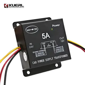 Kuer-Convertidor de coche al por mayor, transformador reductor de 5A, CC 24V a cc 12V