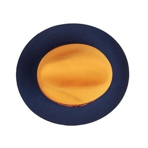 Chapeau Fedora en Laine Bicolore Ajustable Unisexe Style Cowboy Classique en Feutre pour Usage Quotidien, Formel et Extérieur - Product Image 2