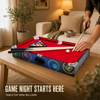 Table de billard miniature en MDF personnalisée avec support pour boules de billard pour enfants, famille, fête, vente en gros OEM