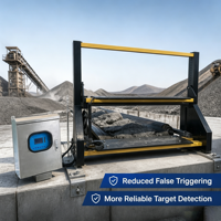 Détecteur de métaux à bande transporteuse efficace avec écran LCD réglable en hauteur, alarme sonore, certifié CE, pour centrales électriques et charbon