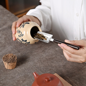 Japanese Style Pure Tin <b>Tea</b> Spoon Long Handle <b>Tea</b> Scoop For <b>Tea</b> <b>Set</b> Accessories - Product Image 3