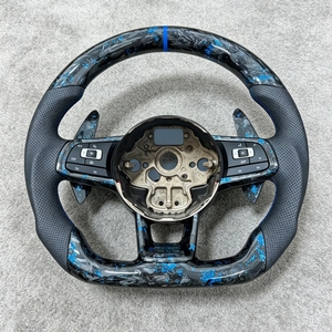 Volant en fibre de carbone, cuir Alcantara pour Volkswagen <span class=keywords><strong>Golf</strong></span> 7 7.5 GTI GTD <span class=keywords><strong>GTE</strong></span> R 2013-2020 Polo GTI Accessoires de voiture - Product Image 3
