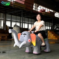 Modèle d'animal en bois et en métal Gecai, éléphant animatronique pour parc d'aventure