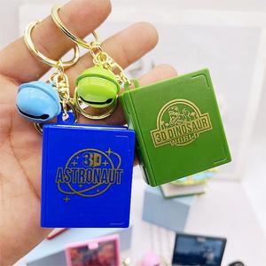 Porte-clés créatif 3D pliable en plastique PU, thème Monde fantastique (Château, Bateau, Dinosaure, Espace), puzzle anti-stress, pendentif - Product Image 3