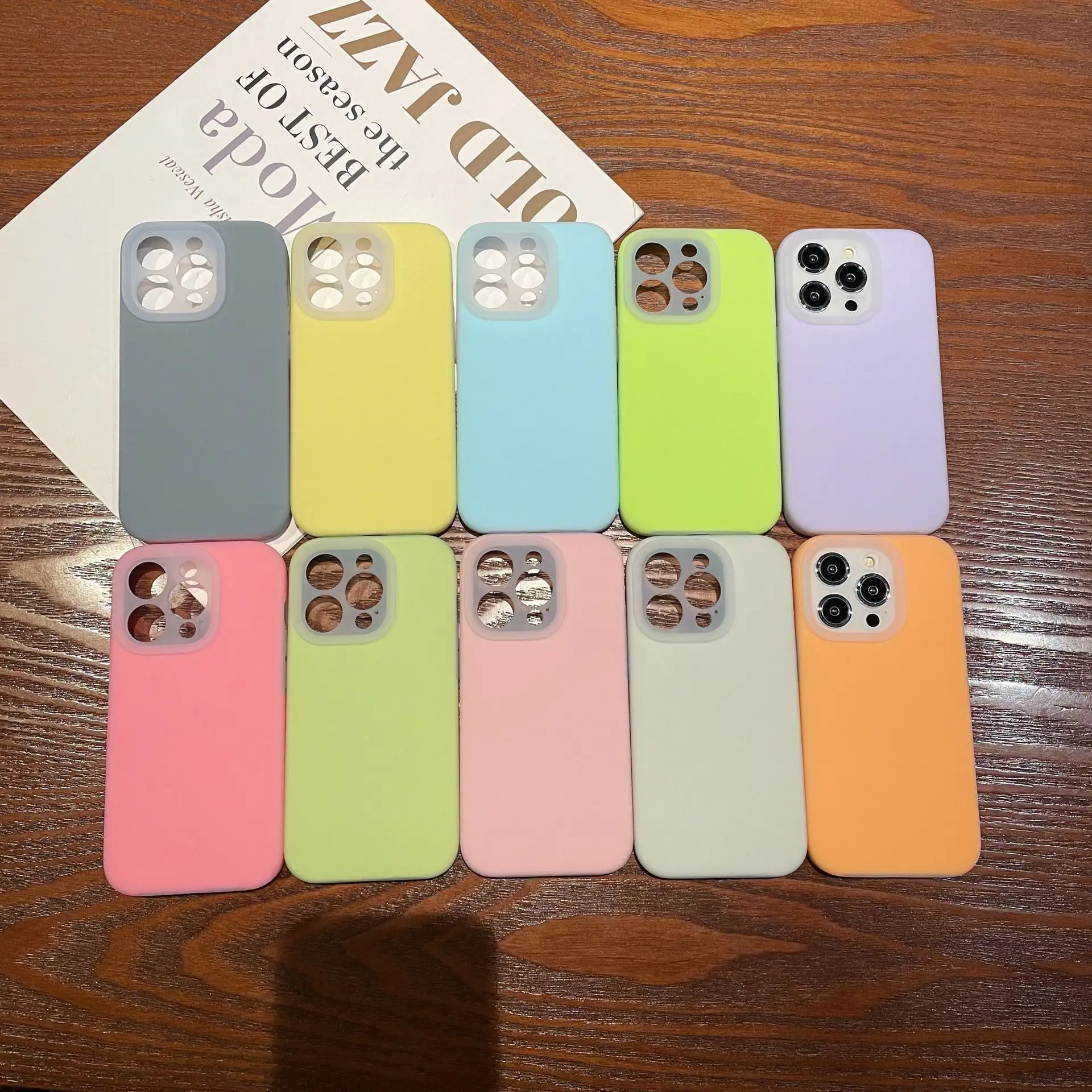 Новый дизайн красочный силиконовый резиновый мягкий бампер чехол для телефона iPhone 15 Pro Max iPhone 14 чехол