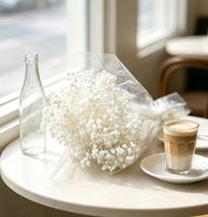 Fleurs de Gypsophile Séchées et Conservées de Haute Qualité, 80g, Prix de Gros, pour la Fête des Mères, la Saint-Valentin, Noël
