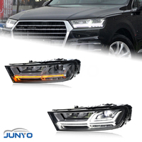 Phares LED Junyo, mise à niveau DRL, phares laser pour Audi Q7 2016-2019, lentilles LED haut de gamme de style aéronautique