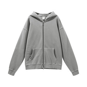 ผู้ผลิตเสื้อผ้า H5530 ขายส่งเสื้อฮู้ดดี้แบบวินเทจผ้าฝ้าย 100% น้ำหนัก 430 กรัม ซักกรด สำหรับผู้ชายและผู้หญิง - Product Image 6