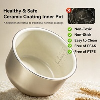 Cuiseur à riz électrique portable 1,5 L avec revêtement antiadhésif, fonction vapeur intelligente, spatule en plastique, tasse doseuse, usage domestique