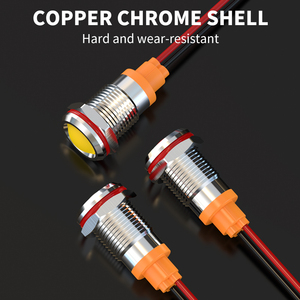 LANBOO LB10Z 10MM IP40 Luci Indicatrici LED a Sfera Impermeabili in Metallo per Segnalazione Stato Macchina Rosso/Giallo/Verde/Blu - Product Image 5