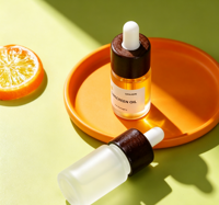 Flacon compte-gouttes en verre dépoli premium 10 ml - Contenant avec bouchon en bois pour huile à barbe, soins de la peau, flacon d'essence liquide personnalisable