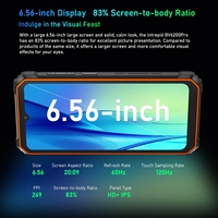 Vente flash Téléphone robuste Blackview BV6200 Pro 6 Go + 128 Go IP68/IP69K 6,56 pouces Android 14 Appareil photo 13 MP Batterie 13000 mAh Utilisation en extérieur