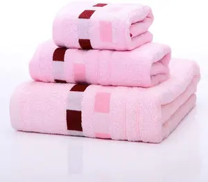 China supplier 100% cotton carded ring spun dobby boarders terry towel, face towel, bath towel