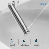 WC intelligent BGS à poser au sol, siège chauffant, double chasse automatique, siphon S/P, céramique, design moderne, chasse à capteur de pied, télécommande MP3