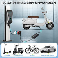 Adaptateur de prise pour véhicule électrique AOTAI Type 2 pour la recharge de voiture, moto, scooter, monophasé 16A (3,5 KW) TUV CE IEC 62196-2