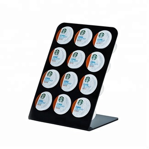 Wholesale 12 Slots <b>Black</b> Color Acrylic Espresso Coffee Pod Holder Organizer Stand Rack Coffee Capsule Holder - Product Image 4